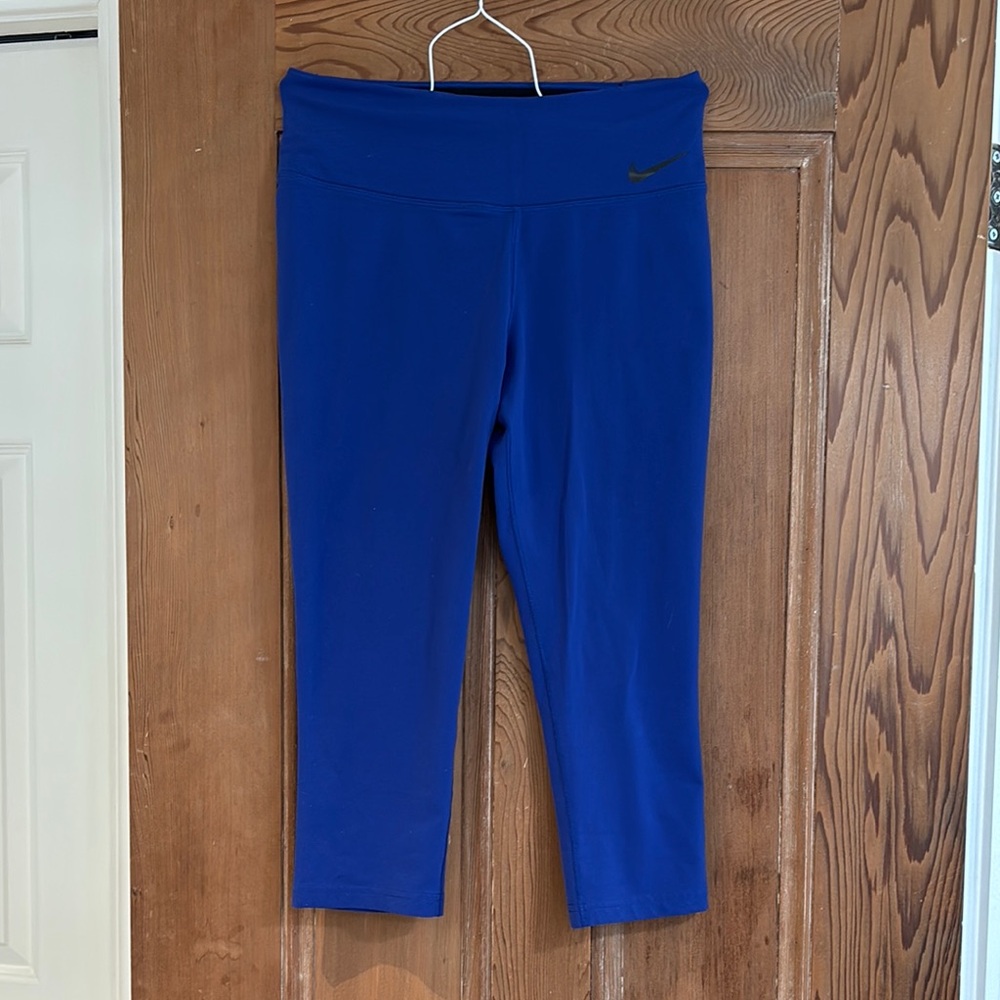 Nike Blue High-Waist Capri Leggings Size M